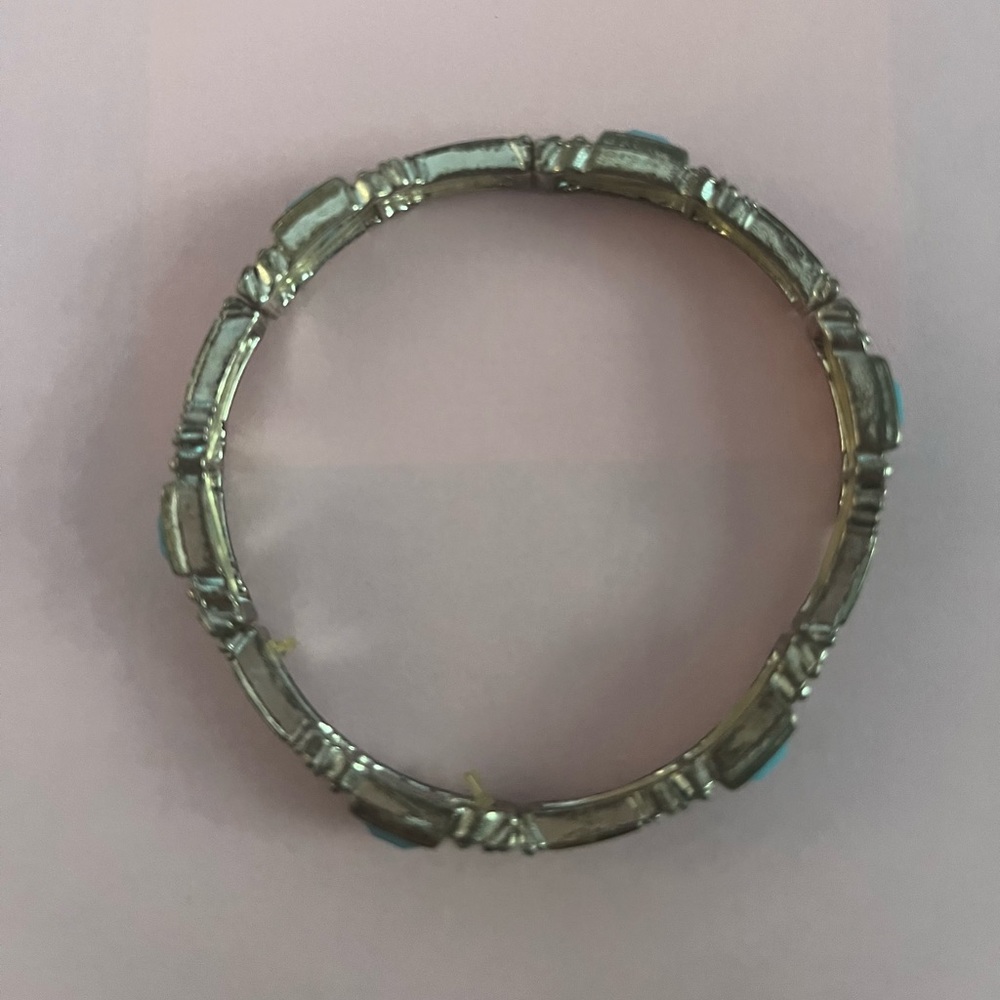 Silver and Light Blue Bracelet